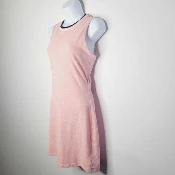 SOLD Lole Open Back Crew Neck Casual Cotton Summer Dress - Picture 4 of 7